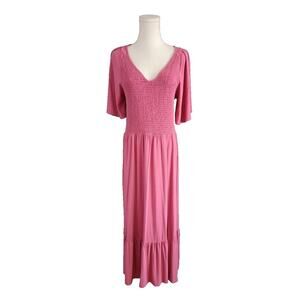 Matilda Jane Women Maxi Good Days Knit Smocked Dress Large Excellent Condition